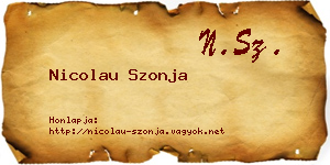 Nicolau Szonja névjegykártya